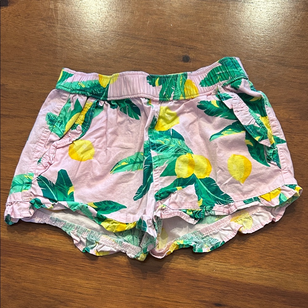 Crewcuts Pink and Green Tropical lemon girls Shorts